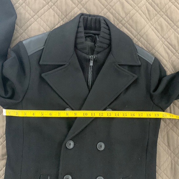 Kenneth Cole Reaction Black Wool Jacket/Peacoat size S - Picture 16 of 17